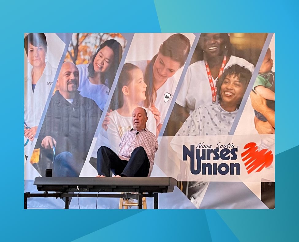 NS_nurses's tweet image. Alvin Law on the keyboard ladies and gentlemen! 

#NSNUEducationDay2022 #Nursingledbynurses #leadershipthroughlearning @JanetHazey