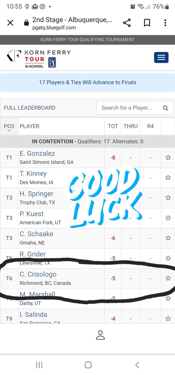 vancouvergolf's tweet photo. Cheering @CJCrisologo8 on big time today on his quest to gain status on @KornFerryTour for 2023!! Super player and even better human being!
LETS GO CHRIS!! #GoCanadaGo #VGTPros #BCPros #GolfCanada
https://t.co/McypXlk1y2 https://t.co/fBDUw42y4e