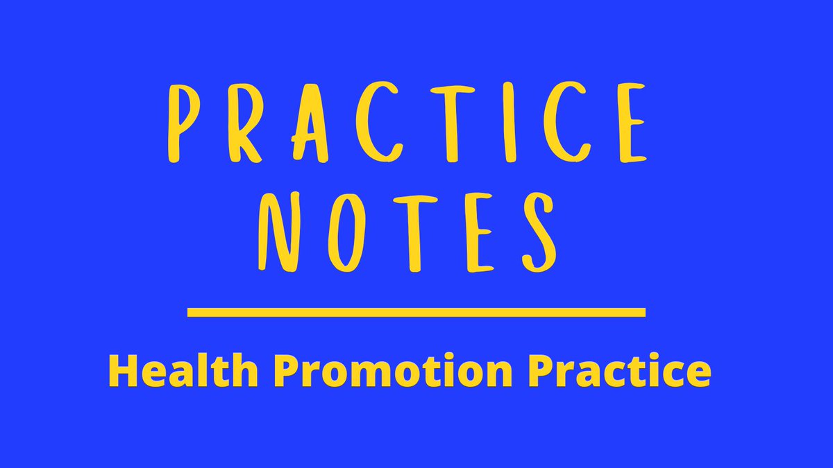 Practice Notes!  An #HPP favorite with authors and readers!  

Short format (1,000 words), emerging ideas, things that are working.  

Author Guidelines: bit.ly/2Luik6p - send us your work for publication consideration!

<a href="/APHA_PHEHP/">Public Hlth Ed & HP</a> <a href="/genhealthEQ/">genhealthEQ</a>  <a href="/SOPHEtweets/">SOPHE</a>