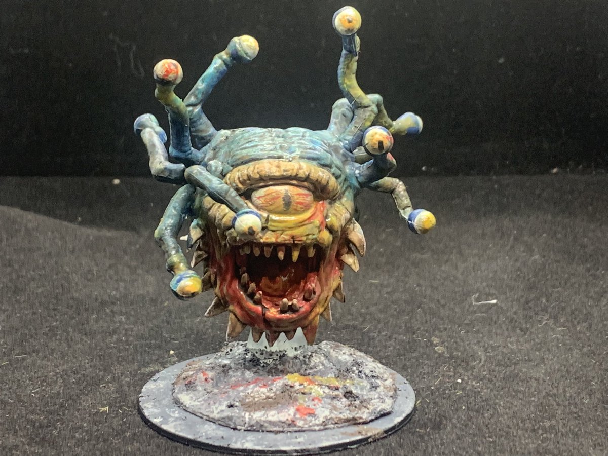 KoboldStarPaint's tweet photo. New in store the zombie beholder with removable spell effect eyestalks, only one in stock so get it fast https://t.co/yXk1ZZr7dG  #beholder #zombiebeholder #dnd #dndminiatures #dndmini #etsy #miniaturepainting https://t.co/hUOHRLX7Eu