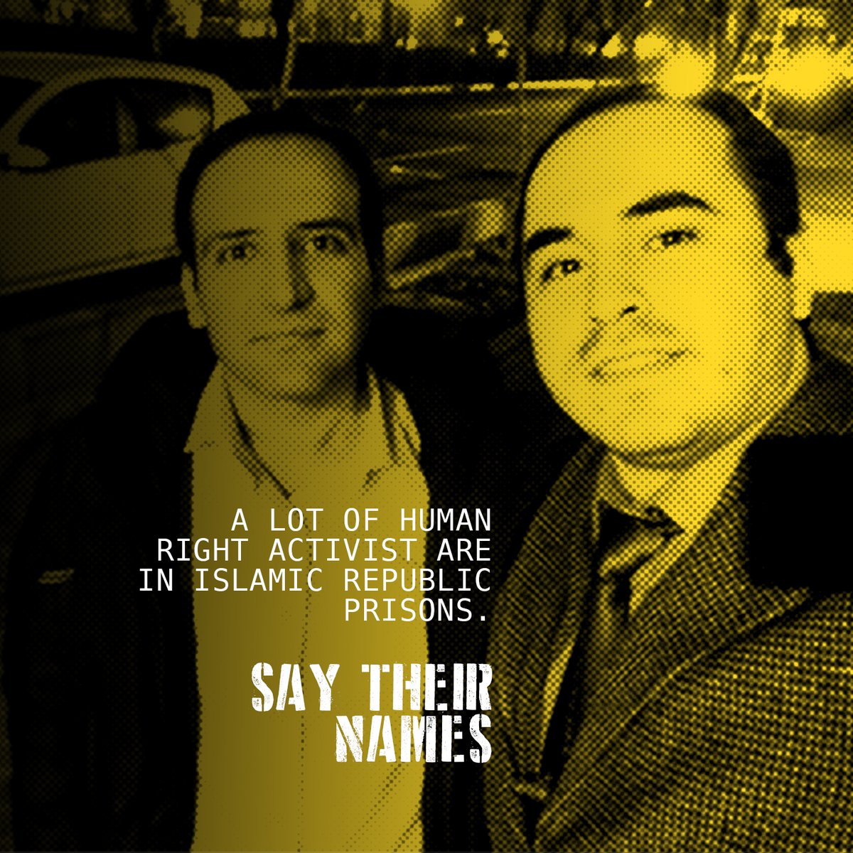 SAY THEIR NAMES! #Hossein_Ronaghi has both legs broken from torture and still no news of #Majid_Tavakoli

#MahsaAmini