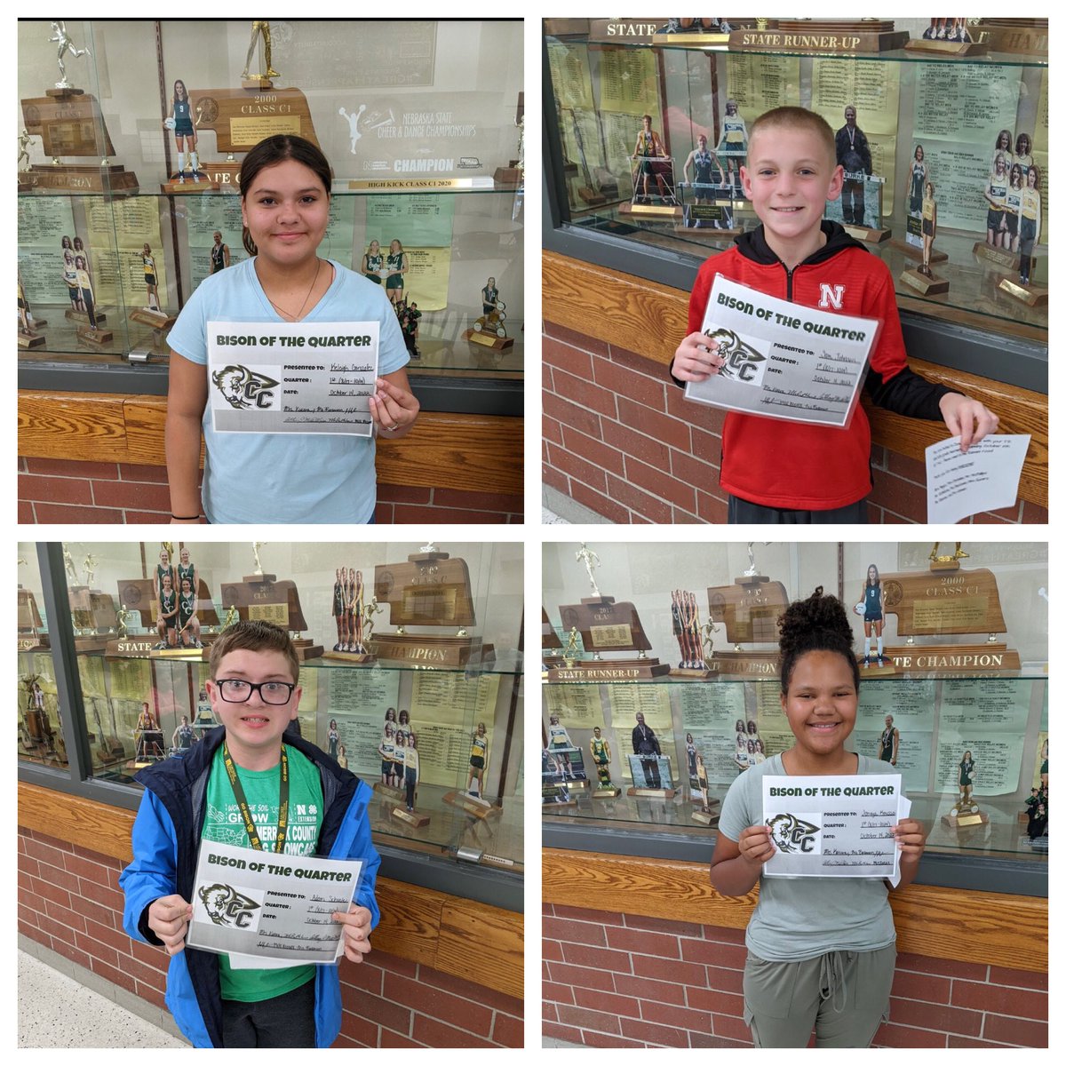 CCMS5thgrade's tweet photo. Congratulations to our 5th and 6th grade Bison of the Quarter! #bekind @CCBisonPride https://t.co/QnSLyhEAaT
