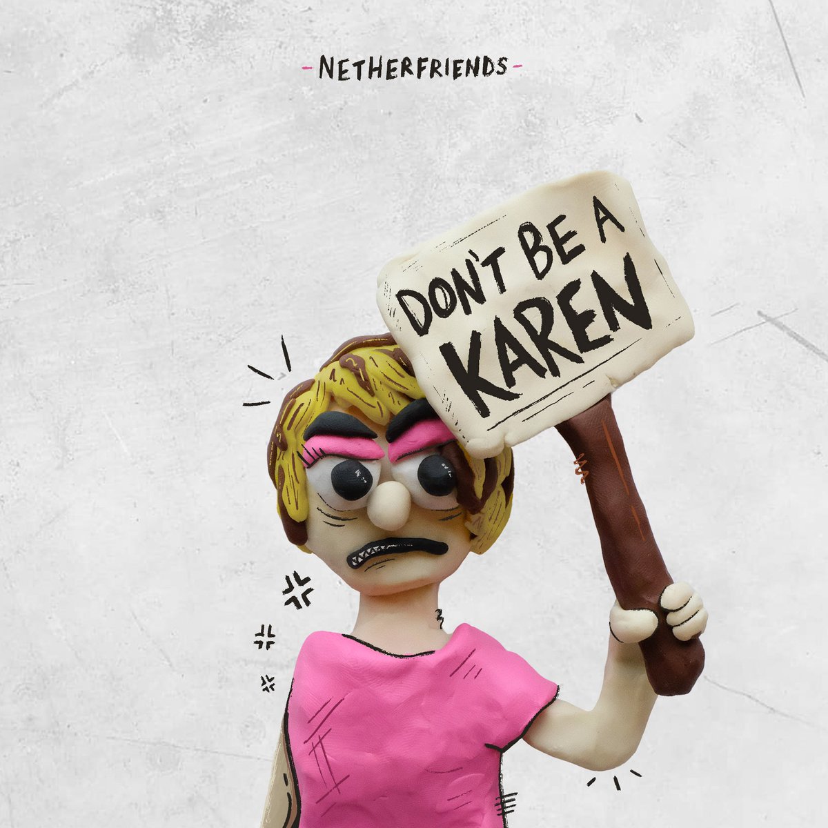 netherfriends's tweet photo. My next album is called Don’t Be a Karen. 

100 RTs and I’ll drop the album 🔥

Shout out @boywithnolegs for the sick artwork 💚 https://t.co/Oeee78Pwry