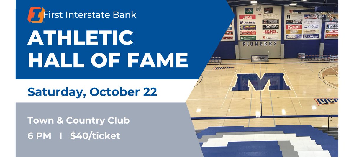 MCC is proud to host the First Interstate Bank Athletic Hall of Fame on October 22. Join the college and its guests as we induct a new class of former Pioneer Athletes. Tickets available at the college or by calling 406-351-9761.
mccpioneers.com/general/2022-2…
