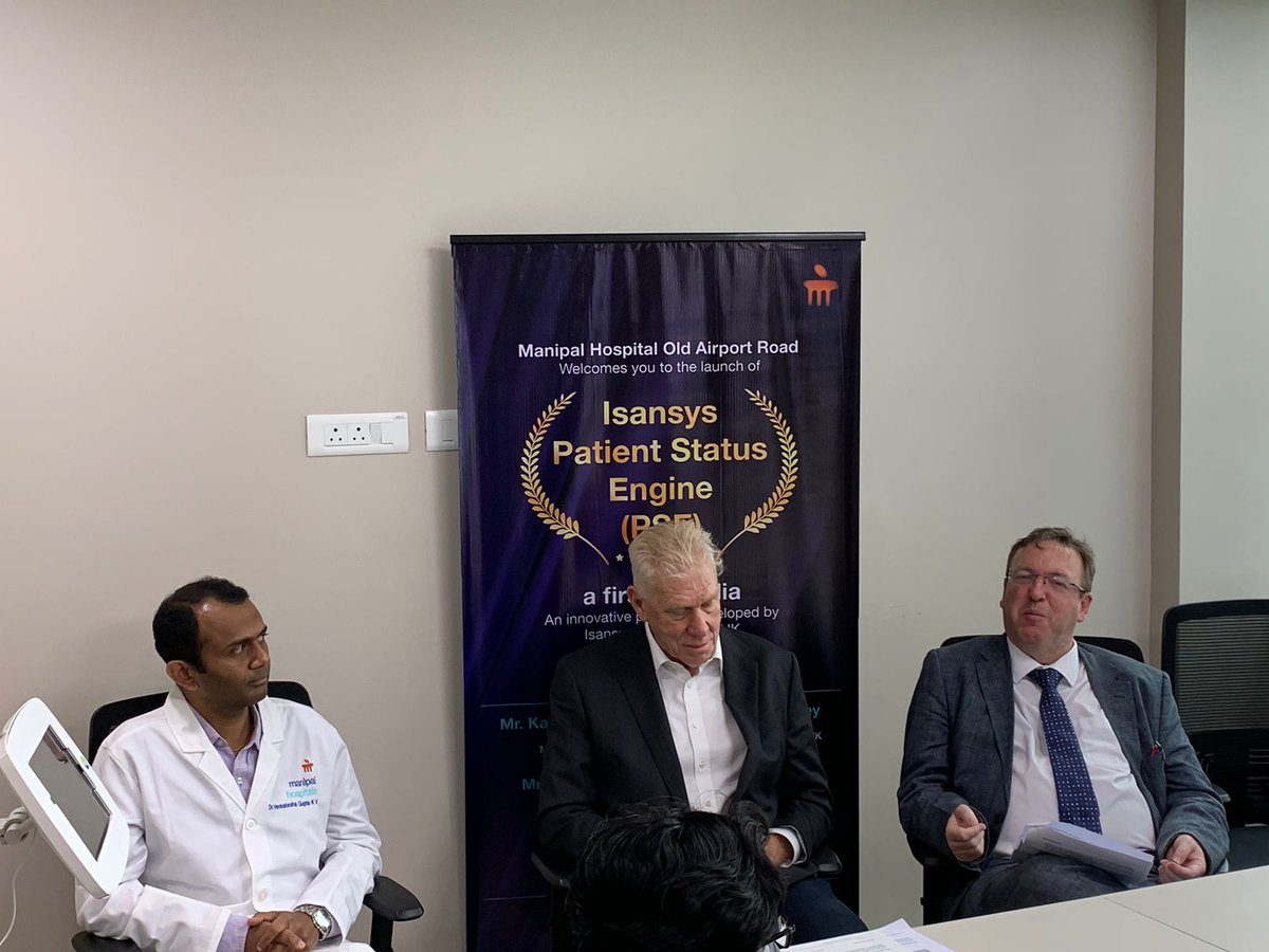 Glad to support @isansys🇬🇧 sign a partnership with @ManipalHealth🇮🇳 to deploy the @isansys Patient Status Engine. The device enables wireless remote patient monitoring in chronic and acute care settings and provides early warning scores to improve patient outcomes and recovery.
