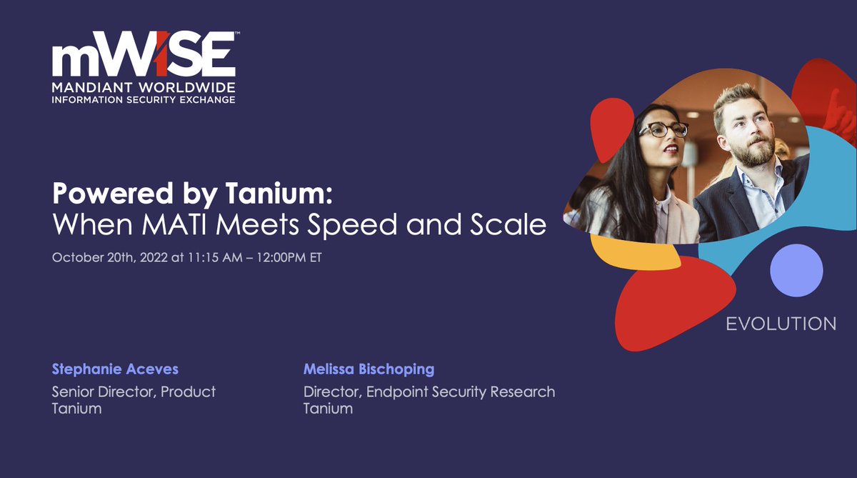 Effective threat hunting and incident response requires expert #threatintel coupled with precision and real-time visibility at scale. In this talk at <a href="/mWISEConference/">mWISE Conference</a>, Tanium's @SecuritySphynx and <a href="/itsstephaceves/">Stephanie Aceves</a> will explore with <a href="/Mandiant/">Mandiant (part of Google Cloud)</a>'s <a href="/TimJGallo/">Tim is celebrating spooky season, all year long.</a> how we have joined forces.