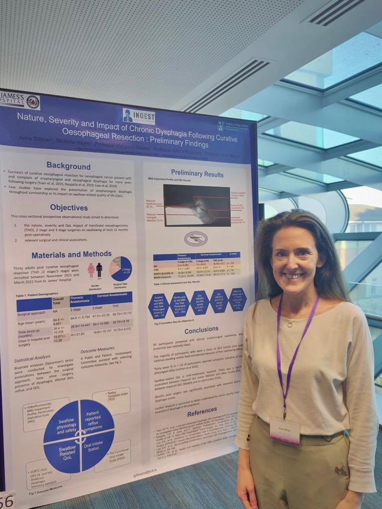 Anna Gillman (@annagillman) on Twitter photo A wonderful 2 days at #TSJCIConference with fascinating talks on cancer research & the future direction of cancer care. Delighted to present a poster on our research on dysphagia in oesophageal cancer @CancerInstIre <a href="/ClinSpeechTCD/">CSLS Trinity College Dublin</a> <a href="/JulieRegan_/">Julie Regan</a> <a href="/WalsheMargaret/">Margaret Walshe</a> <a href="/MichelleHayeSLT/">Michelle Hayes</a> A wonderful 2 days at #TSJCIConference with fascinating talks on cancer research & the future direction of cancer care. Delighted to present a poster on our research on dysphagia in oesophageal cancer @CancerInstIre <a href="/ClinSpeechTCD/">CSLS Trinity College Dublin</a> <a href="/JulieRegan_/">Julie Regan</a> <a href="/WalsheMargaret/">Margaret Walshe</a> <a href="/MichelleHayeSLT/">Michelle Hayes</a>