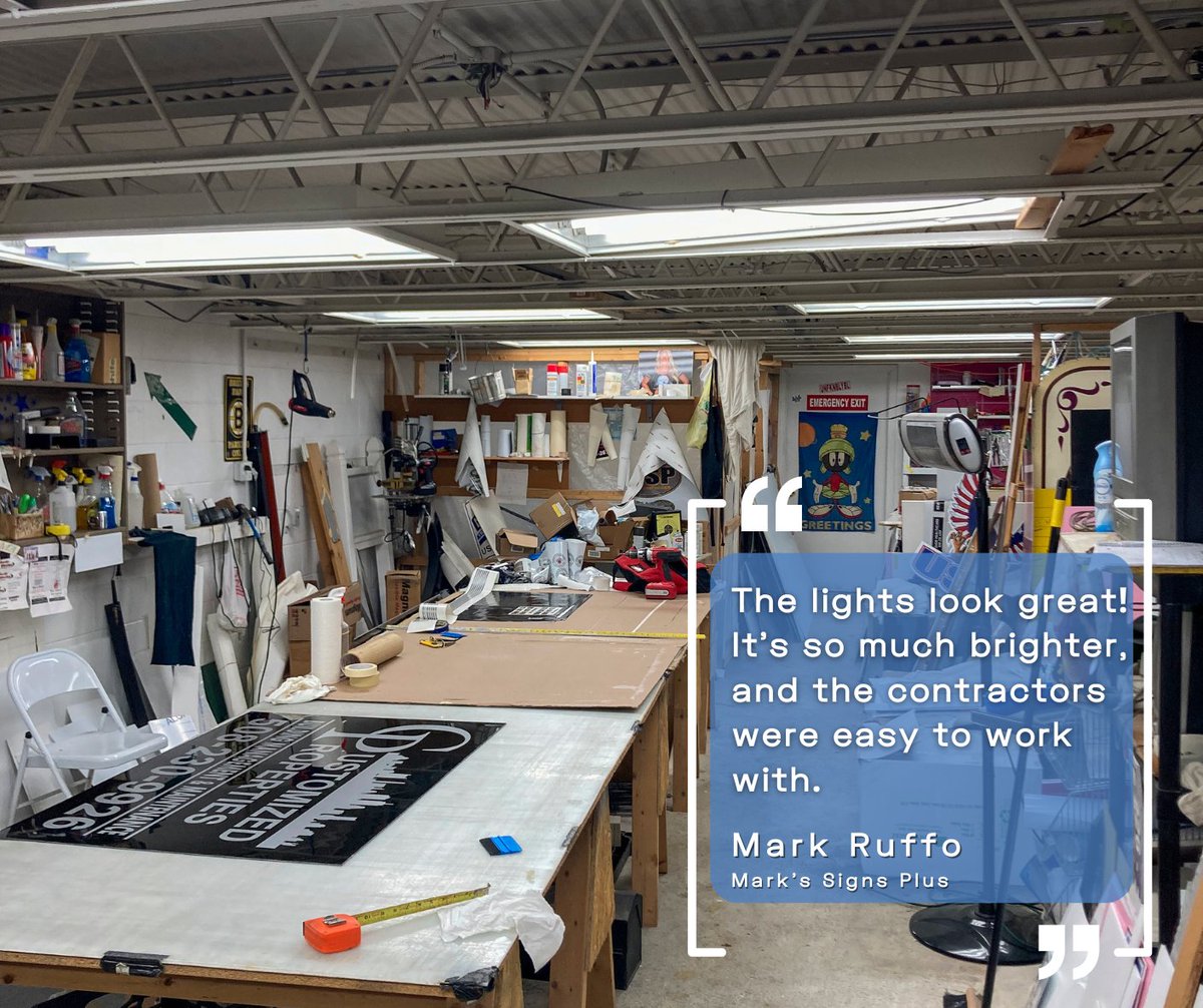 CompleteEnergy1's tweet photo. 📣 #FeedbackFriday 

This week we're featuring our recent project with Marks Signs Plus  in Randolph, MA. 

#LED #energy #smallbiz #energysaving #smallbusiness https://t.co/tNy67WCu7C