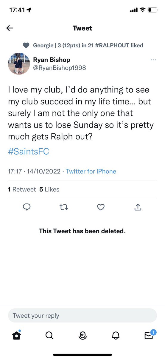FlynnJonas2's tweet photo. #RalphIn ππ» #SaintsFC https://t.co/Q8LfhWGOms
