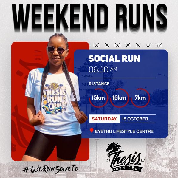 LeratoIsMyName's tweet photo. Running is more than physical
It is power, self love and therapy______
#ThesisRunCru #WeRunSOWETO
#GoodVibesOnly #RunPartyRepeat
#CruLove #RunningCulture
#RunAsOne #SLYZA https://t.co/zKMbK5BKQI