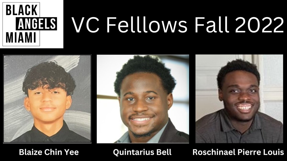 Announcing our fall Bank of America Venture Fellows. We’re excited to bring them into the VC arena with the support of <a href="/v_laguerre/">Laguerre Vania</a>  <a href="/BankofAmerica/">Bank of America</a>. Helping us connect great Angel investors with amazing founders. Representing <a href="/univmiami/">University of Miami</a> <a href="/FLMemorialUniv/">Florida Memorial University</a> <a href="/NotreDame/">University of Notre Dame</a>. More to come...