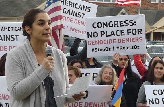 Asbarez's tweet photo. A coalition of Armenian, Jewish, Greek, and Kurdish Americans, gathered at PA Senate candidate @DrOz's headquarters to protest his refusal to recognize the Armenian Genocide and to call upon him to end his complicity in Turkey’s intl. campaign of denial. https://t.co/zr0lKqnze7 https://t.co/piAE2NFQCH