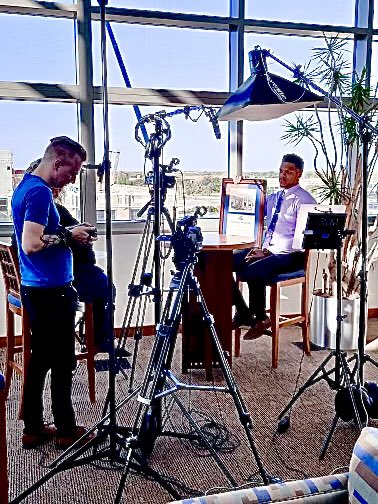 AlleyD1766's tweet photo. Days Boys on camera! Yesterday @nobaldays on @ESPNU and today @KajDays at Johnson  Financial! 🎥 📸 https://t.co/38EgZB6Nsr