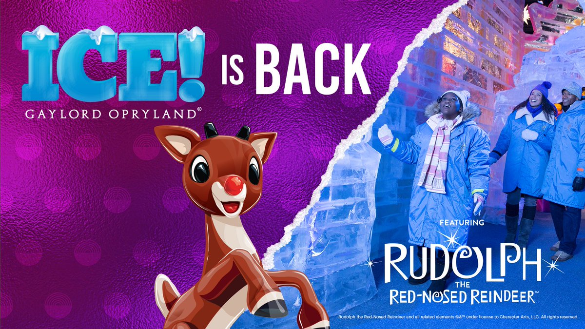 Gaylord Hotels (@gaylordhotels) on Twitter photo IN 27 DAYS: Relive the magic of a timeless holiday classic at <a href="/GaylordOpryland/">Gaylord Opryland Resort</a> beginning Nov. 11! See Christmastown and #Rudolph, Hermey, Yukon Cornelius, and other beloved characters. Watch out for the Bumble! …ristmasatgaylordopryland.marriott.com/ice #ICEisBack #SoMuchChristmas #Nashville IN 27 DAYS: Relive the magic of a timeless holiday classic at <a href="/GaylordOpryland/">Gaylord Opryland Resort</a> beginning Nov. 11! See Christmastown and #Rudolph, Hermey, Yukon Cornelius, and other beloved characters. Watch out for the Bumble! …ristmasatgaylordopryland.marriott.com/ice #ICEisBack #SoMuchChristmas #Nashville