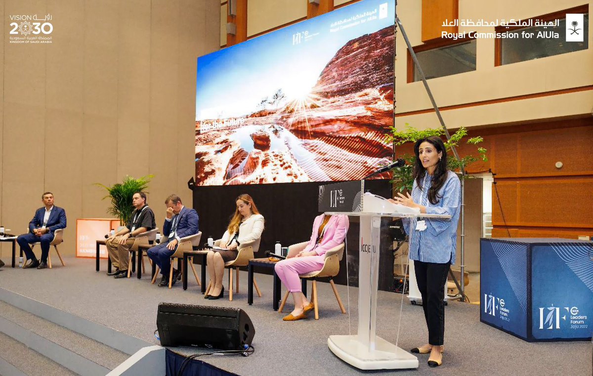 RCU_SA's tweet photo. @RCU_SA organised an event at the International Union for Conservation of Nature meeting in South Korea. 'Reclaiming the Past for the Future' was led by Razan Al Mubarak, President of @IUCN, with Waleed AlDayel, RCU's Chief Strategy &amp; EPMO Officer.

#IUCNLeadersForum https://t.co/FZsI8rOfOy