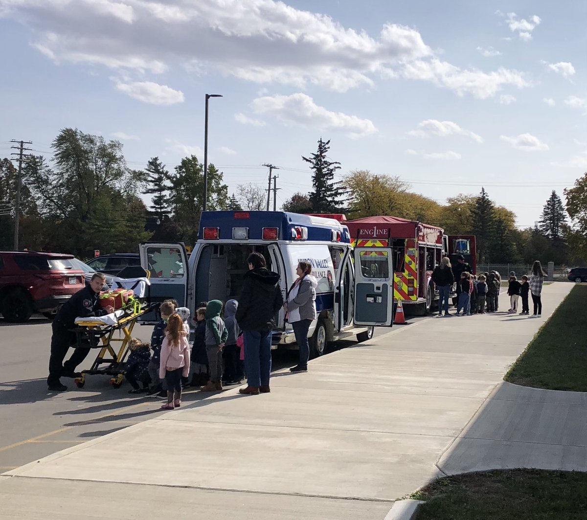 Thanks to the Huron Township Fire Department for visiting our Ferguson Kindergartners today for Fire Safety Week. The kids had a blast and learned a lot.