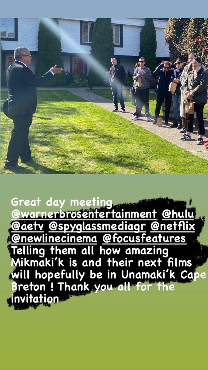 grahamcmarshall's tweet photo. Was a great honour to welcome Hollywood Executives to Mikmaw Territory ! Thank you to all ! 
#MikmawFilmIndustry https://t.co/CemWtddHtR