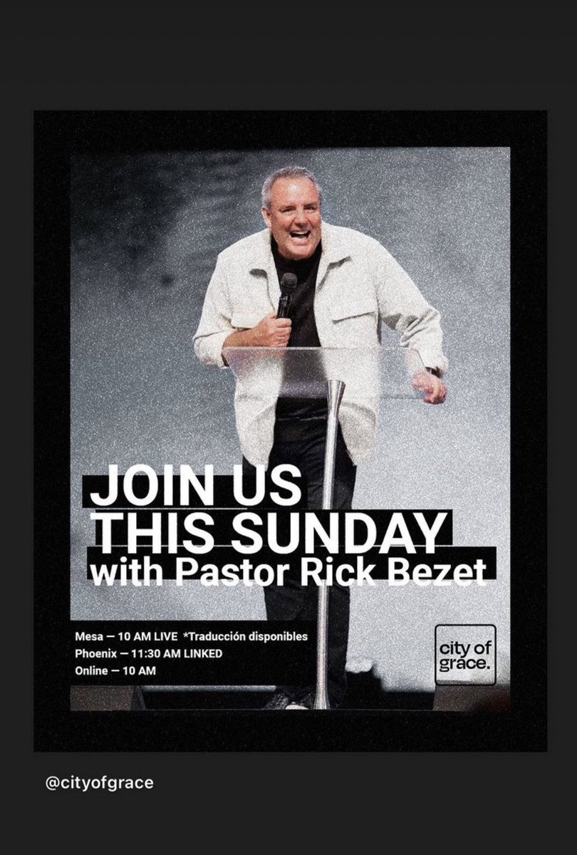 terrycrist's tweet photo. After a crazy and unexpected week passing kidney stones, I can’t wait to be in church this Sunday! Even more, we have Ps @rick_bezet at @CityofGrace! This came together unexpectedly, and I sense the Holy Spirit is planning something special. I hope you’ll make plans to join us. https://t.co/t3C1Y77IxU