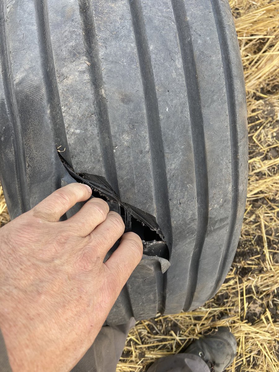 TerryHyra's tweet photo. Kaboom! Actually moved the back wiper on the tractor. Little bit of 💩 in my pants! #duckforcover https://t.co/s5PUV0qj74