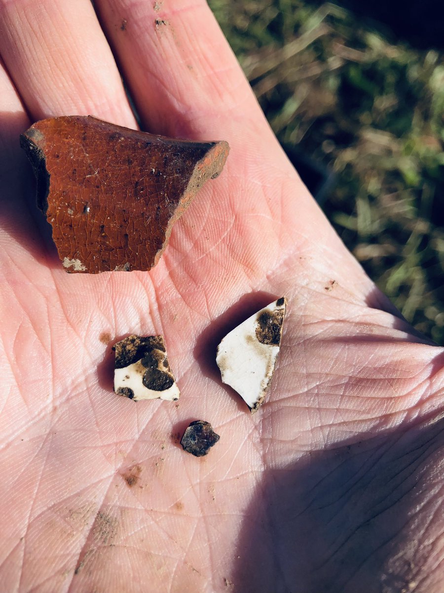 Todays finds in test pit 23 😊@CullodenNTS 
It’s been such a fabulous week, I’m sad to see it come to a end tomorrow. 
@field_society <a href="/bordersheritage/">Borders Heritage</a> <a href="/NTS_archaeology/">NTS Archaeologist</a>