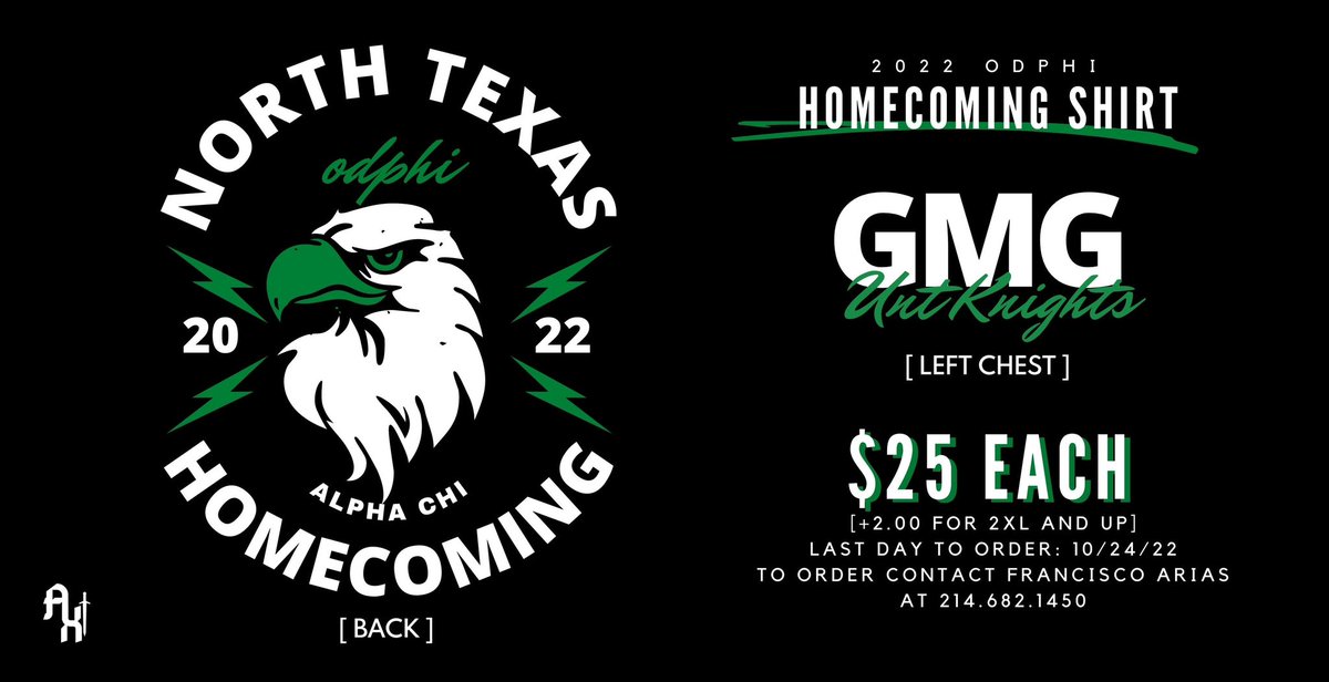 💢PUBLIC ANNOUNCEMENT💢

We are proud to announce the release of our 2022 Homecoming Shirts!!!! Get ready for another too hype too proud year!!!🏈🛡 ⚔️ 

Shirts will be $25 each; sizes 2X and up will be +$2.00

***LAST DAY TO ORDER WILL BE 10/24/22***