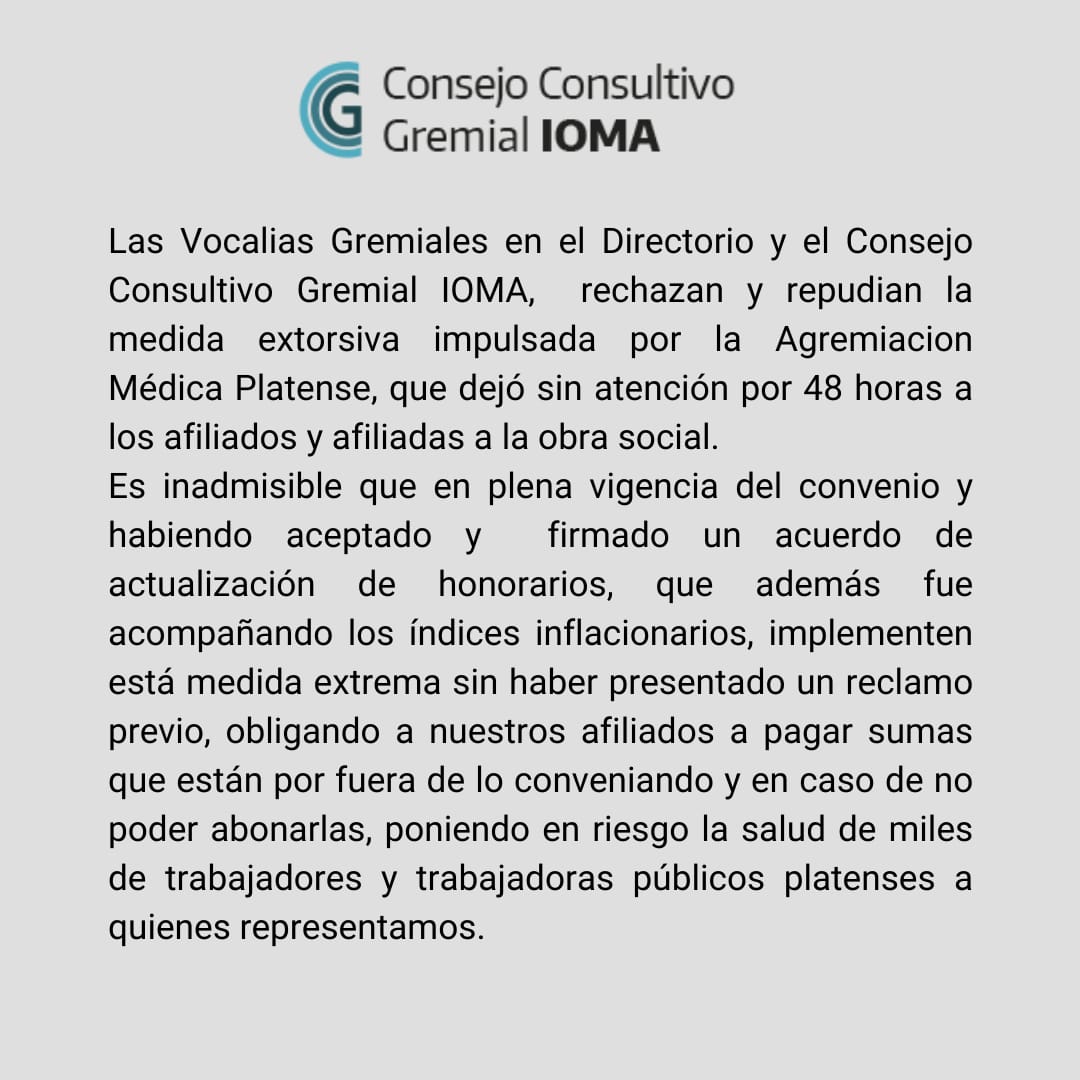 Consejo Consultivo Gremial IOMA (@ccgioma) on Twitter photo 