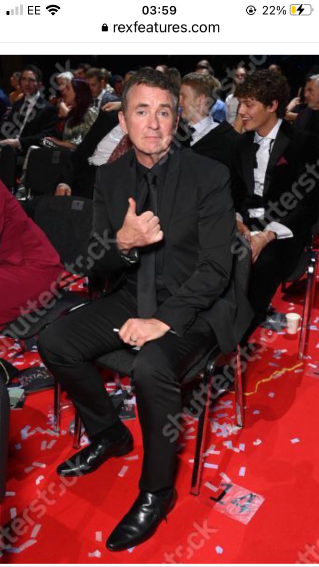 TeamShaneRichie's tweet photo. Did you spot @realshanerichie sat in the audience at the @OfficialNTAs at the @OVOArena last night? Looking dapper all in black Shane.😋🔥 Congrats @emmerdale &amp; @markcharnock.👏🏻
 #NTAs ©️#Shutterstock #RexFeatures https://t.co/zhHG2yYA9y