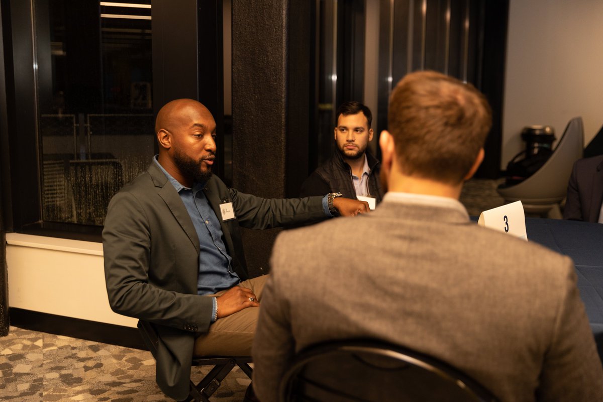 TobyPorterfield's tweet photo. Welcomed a super cadre of Kean alum back to campus for a student speed networking event. Proud to show off our students and Hynes Hall. #keanuniversity #keancbpm https://t.co/9SQ7WhjrS8