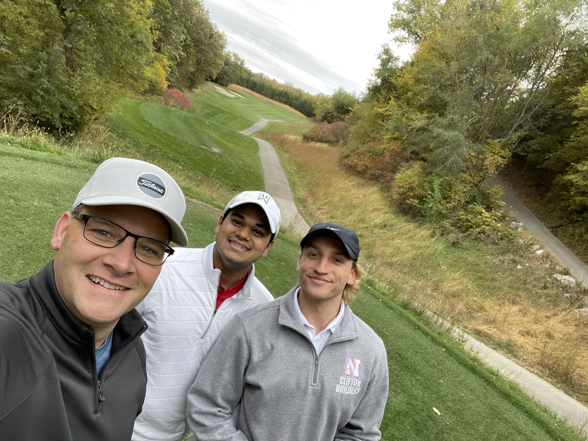 TimHodges402's tweet photo. Great start to fall break on the course with a couple of Clifton Builders! @UNLStrengths https://t.co/MpEGhEL7cF