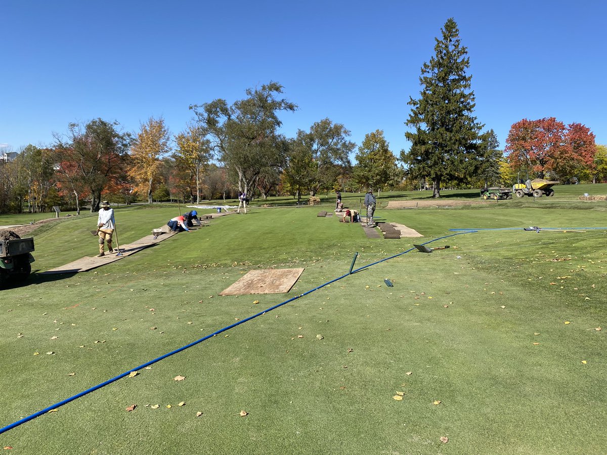 Doing some final fixes on the green