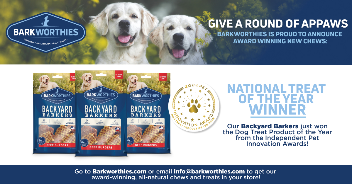 Raise the woof and celebrate our Backyard Barkers Burgers which just won the DOG TREAT OF THE YEAR from the Pet Independent Innovation Awards @awardspets! Read about it in <a href="/petsplusmag/">Pets+</a> bit.ly/3VvCb40