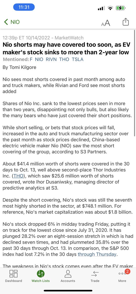 NioLucid4Life's tweet photo. @DCDOWORK This is why it’s down this low. I’m hoping the next few quarters more shorts will cover with better delivery numbers (ET5/ET7) then back over $20! 🚀🤑🚘 https://t.co/B4YJuu3SAx