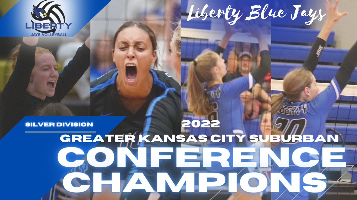 Please join us in congratulating your 2022 Silver Division, Greater Kansas City Suburban Conference Champions, the Liberty Blue Jays! The Blue Jay volleyball team had a remarkable season and finished conference undefeated!! #BLUEJAYPRIDE