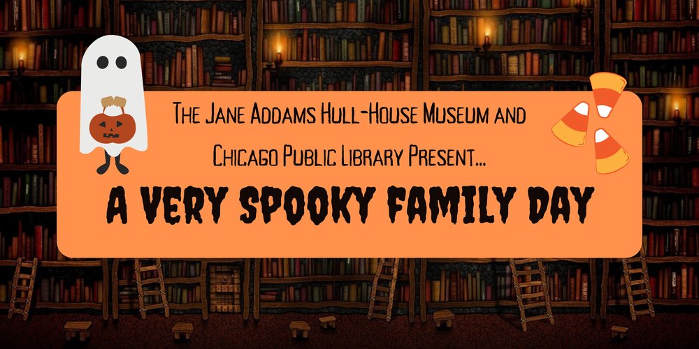 Join CPL librarians Megan, Lori and Liv and the staff of @JAHHM next Saturday, 10/29 for a frightfully fun Halloween Family Day! Explore the museum and celebrate with spooky stories, creepy costumes and more. Register to attend: hullhousemuseum.org/programs-and-e…