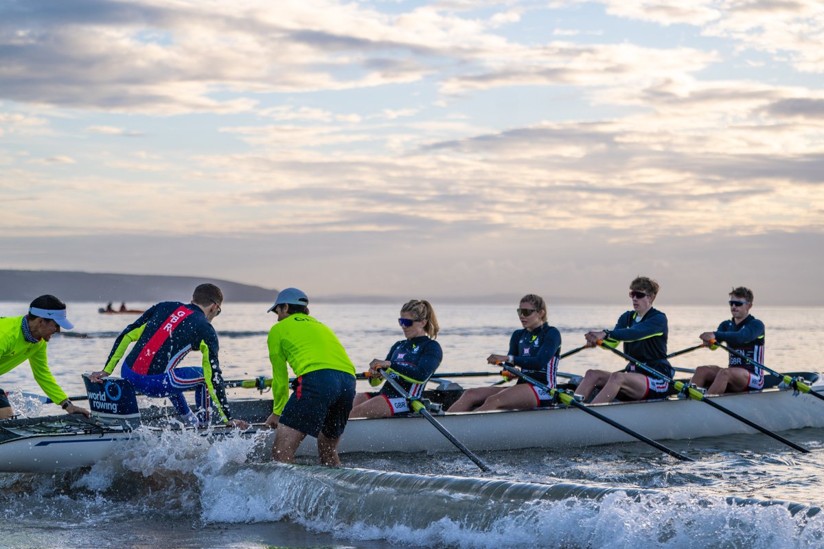 BritishRowing's tweet photo. The #GBBeachSprintTeam hit the ground running at the #WRBeachSprints today 🌊

8 crews progressed through to their quarter finals, while Clare Jamison and @CharlesCousins will kick off racing tomorrow at 08:50 (BST) in the CMix2x Last 16 💪

Full report 👇
https://t.co/p5xGgpKmKb https://t.co/T2DfbSbdJu