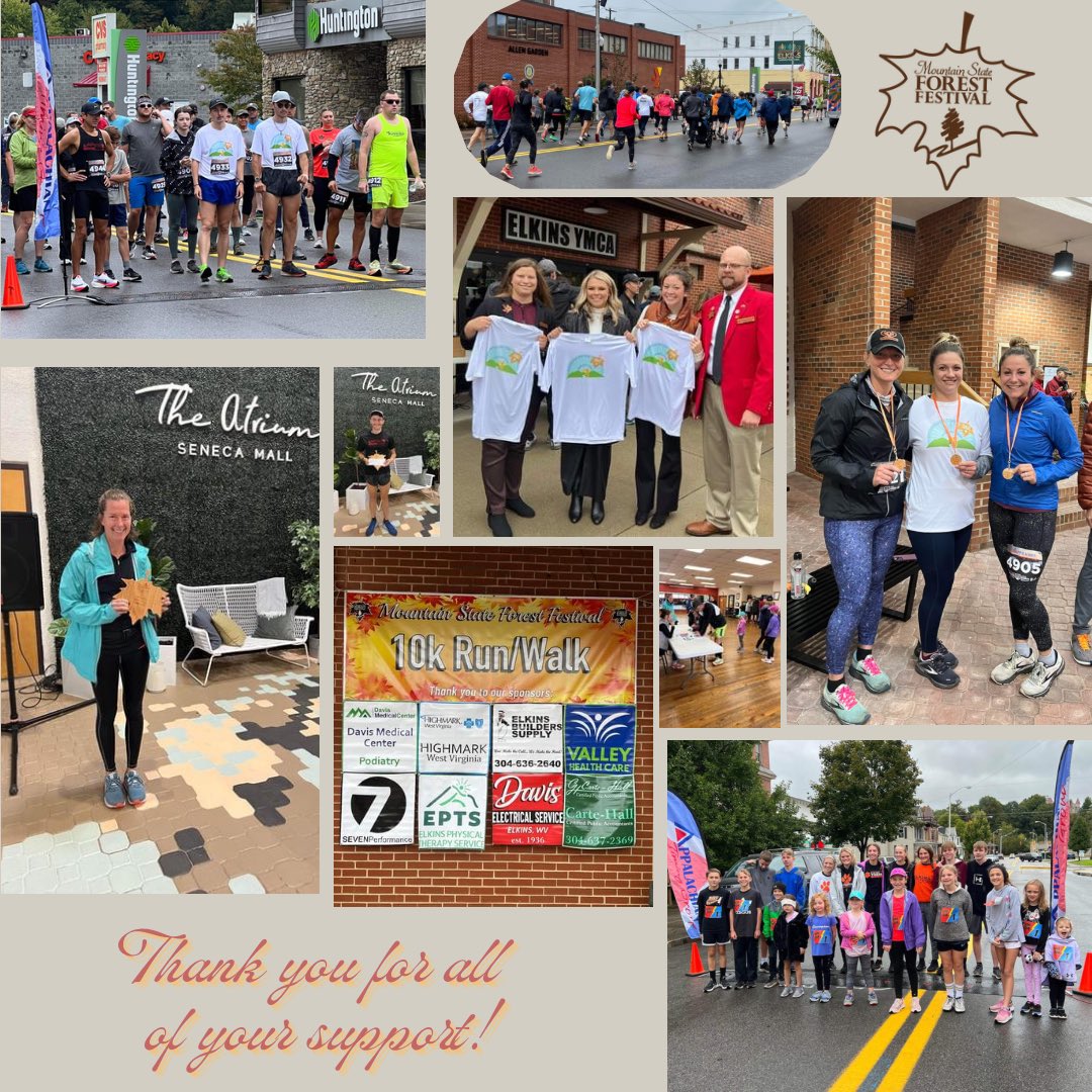 ForestFestWV's tweet photo. Thank you so much to all of our Sponsors, volunteers and participants that made the 10K Run, 5K Walk and Children’s Run possible!!!
#forestfestivalwv #msff2022 #festivebynature #10k #5k #run #walk https://t.co/epJrHRZwQ1