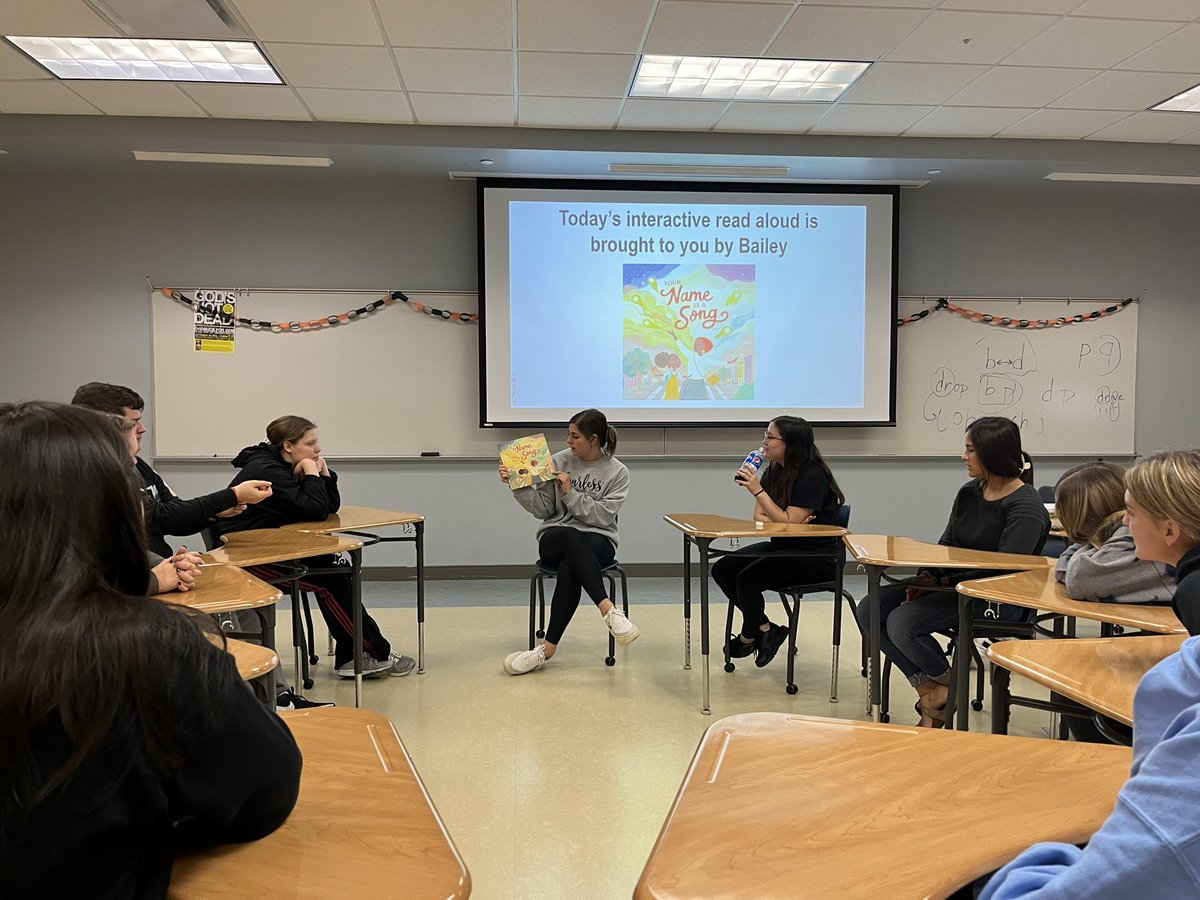 AshleyEPennell's tweet photo. We are enjoying all of the children’s books @AppstateRCOE future teachers are sharing during our interactive read-aloud time in RE 3030! https://t.co/WpJjcOReUk