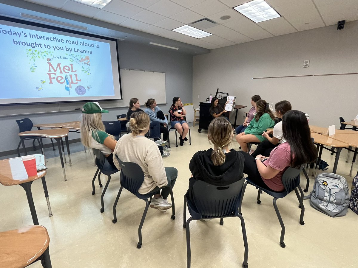 We are enjoying all of the children’s books <a href="/AppstateRCOE/">AppState RCOE</a> future teachers are sharing during our interactive read-aloud time in RE 3030!