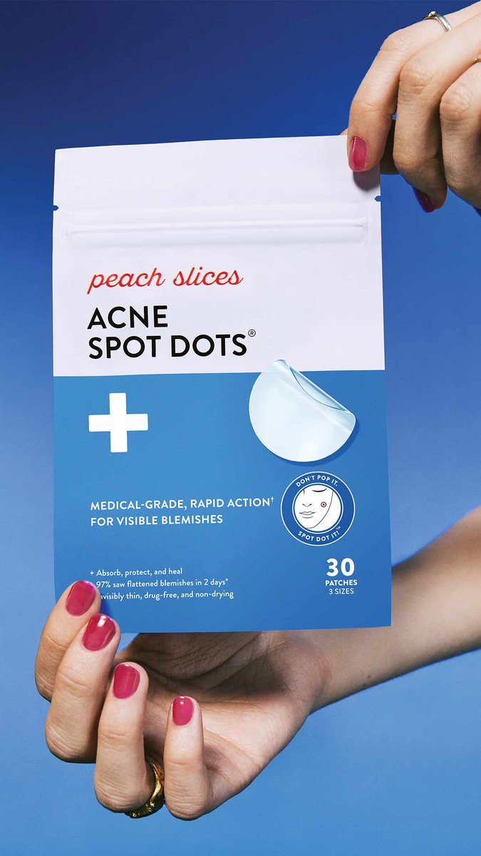 Don’t pop it. Spot Dot it!™️ 💥

Pimple emergency? These small, translucent acne patches actively absorb a developing blemish or an already-present pimple to become visibly smaller in less than one day! They come in 3 sizes that can be worn night or day with or without makeup. ✌️