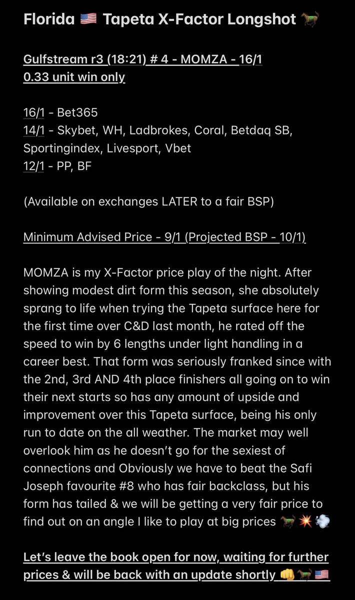 USARACINGTIPPER's tweet photo. Well done MOMZA &amp; team Figueroa/ Santiago ✅, shame about the rule 4 but much the best and clearly a horse who loves that Tapeta surface 2/2! 🇺🇸🐎🔥 https://t.co/0e3KQMYdqB