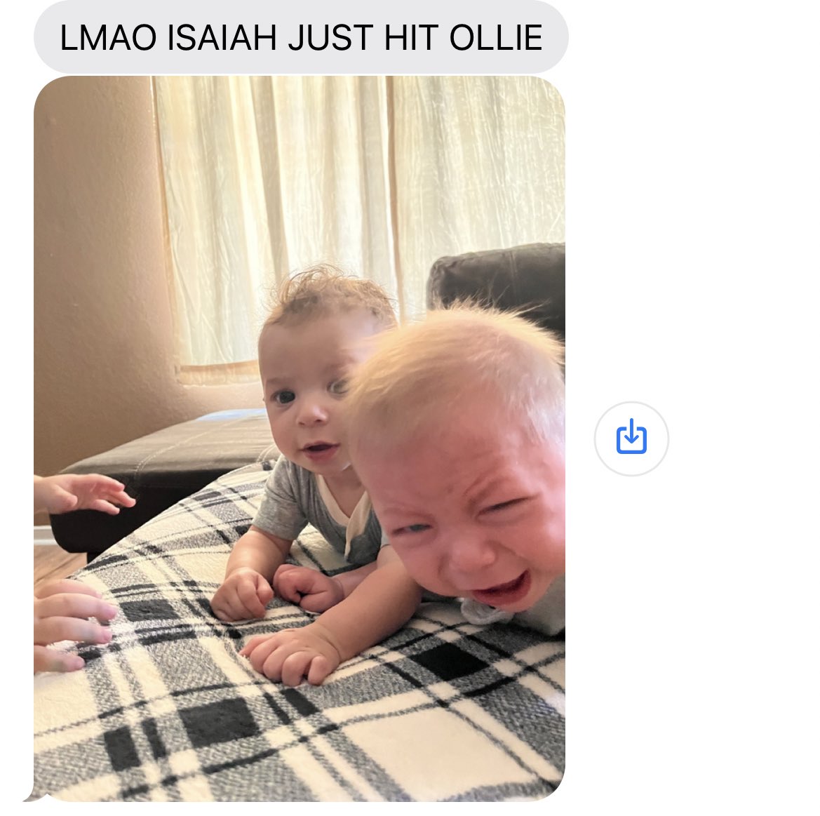 morganjeannee's tweet photo. when u ask ur friends to babysit your kids u get cute updates https://t.co/zNJSstVTSq