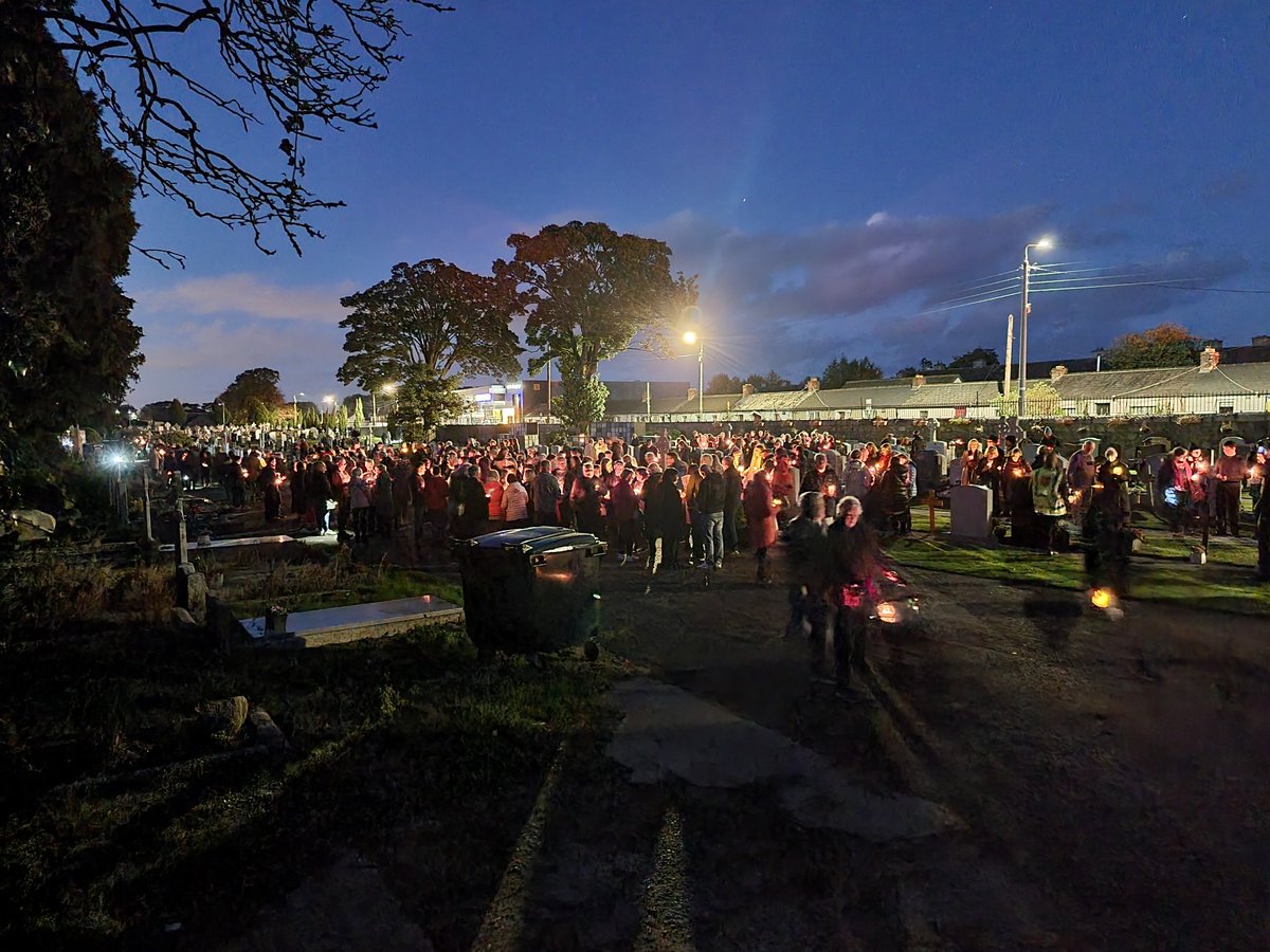 ConorHogarty's tweet image. Big turnout this evening in Deansgrange Cemetery, in opposition to Dunlaoghaire Rathdown council&apos;s plan to route a cycleway through the cemetery, lower the boundary wall and allow 24hr access. 
@CormacDevlin 
@CarrollJennifer 
@dlrcc