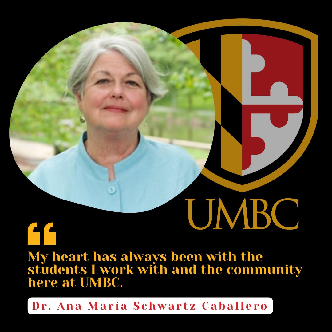 UMBC's tweet photo. The Latinx/Hispanic Faculty Association (#LHFA) presents an award to Dr. Ana Maria Schwartz Caballero in recognition of her lifetime achievement.
👉 She has worked at UMBC for 30 years while being very involved in Baltimore's Hispanic and Latino community. https://t.co/CYLIY9aI84
