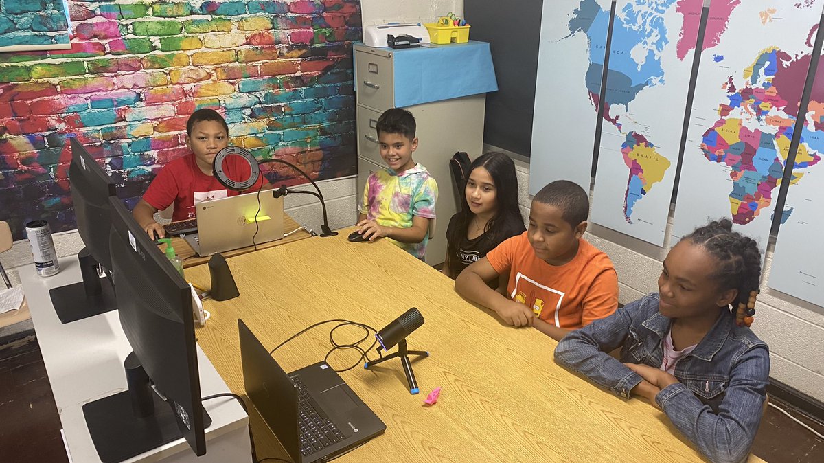 GWCarver_CPS's tweet photo. Our TNT News Team was announced today and practiced for their first broadcast. They will be live on Monday morning with the staff and students! @cpschoolsva https://t.co/Dsm193Vfzq