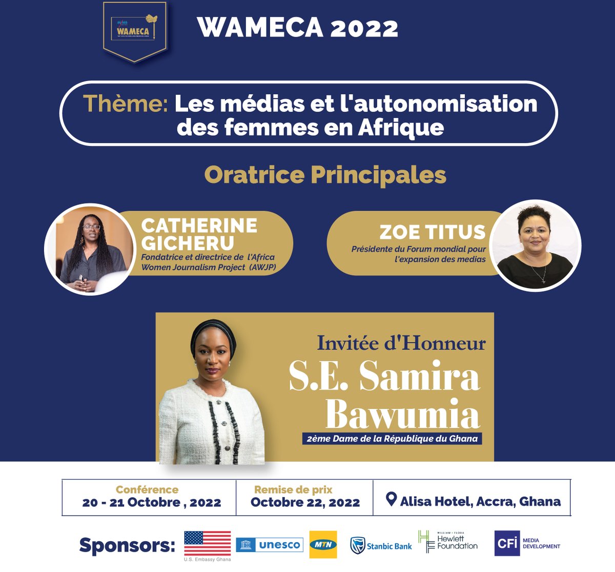 TheMFWA's tweet photo. @cgicheru1,Fondatrice et directrice de @theawjp, et @zoetitus , présidente, @MediaGFMD sont les oratrices principales.

Inscrivez-vous: https://t.co/QvEUCtr0Jq
2/2 https://t.co/sAQhdCxpj5