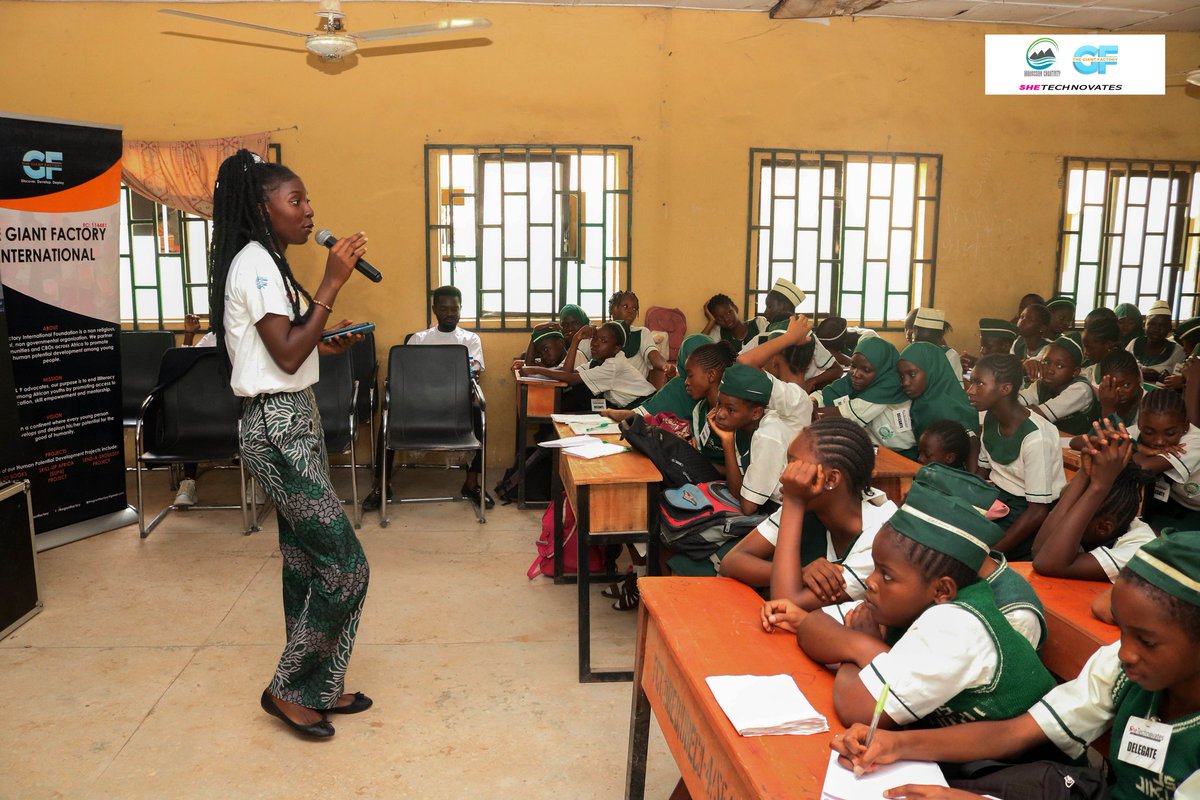 TheGiantFactory's tweet photo. Marilyn Monroe once said "Give a girl the right shoes, and she can conquer the world.” 

Today, we gave 248 #girls of Junior Secondary school, Jikwoyi Abuja the shoes of #digitalskills &amp; we believe that they will Conquer the world.

#SheTechnovates
#internationaldayofthegirlchild https://t.co/5vmgZVob4C