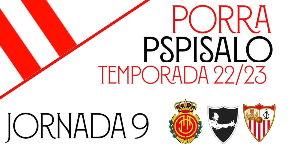PSevPisalo's tweet photo. JORNADA 9. 

🛫 MALLORCA - SEVILLA. 

🕒 Sábado 15 de octubre a las 18:30h. https://t.co/6h9Slaxh3w