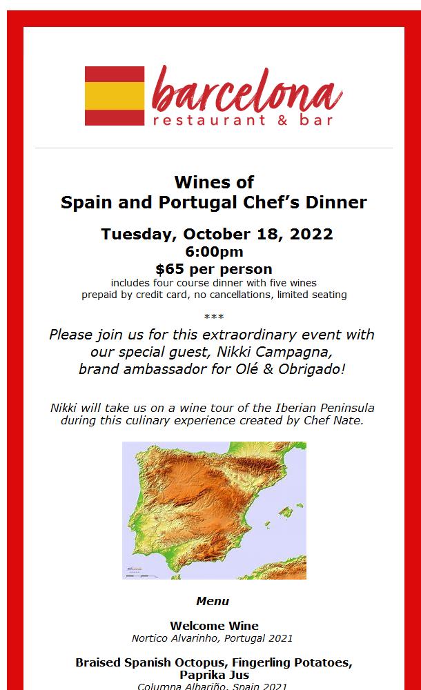 TheLona's tweet photo. Wines of Spain and Portugal Chef's Dinner! https://t.co/AdDttIesXh https://t.co/SMm8Wn07Tr