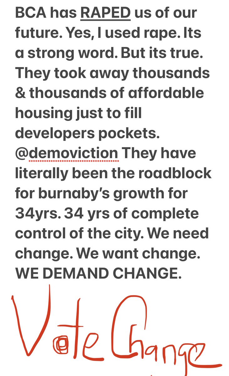 BurnabyJackson's tweet photo. @Burnaby_CA @IAFF323 @nwdlc @jenmezei @KristinSchnider @BurnabyBill @BurnabyGary @KelleUnreserved @BurnabyPete Don’t you think 34 years of filth and incompetence is long enough? Time for #change #burnaby Anyone thinking of voting for BCA has forgotten about @demoviction and has forgotten that BCA single handedly destroyed thousands of rental houses. @VoteOneBurnaby vote indp. Vote #change https://t.co/M1lgnnRMwN