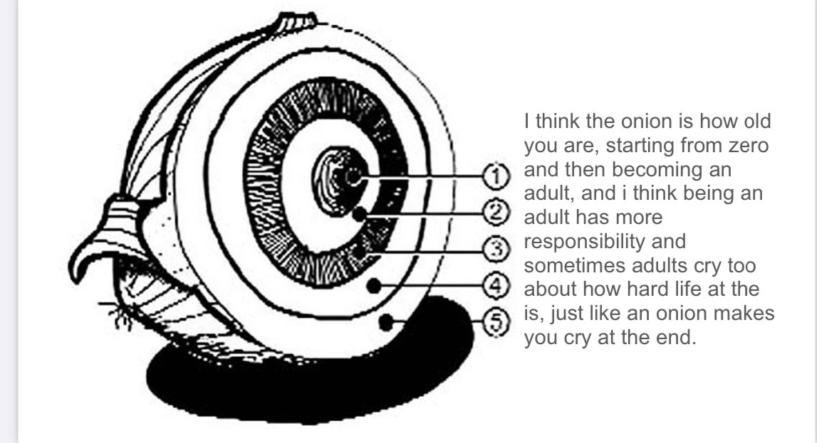 MsGallery723's tweet image. Who knew an onion could represent so many different things!? #StudentWorkSamples #Englishelective #VoicesoftheWorld #metaphors #culture